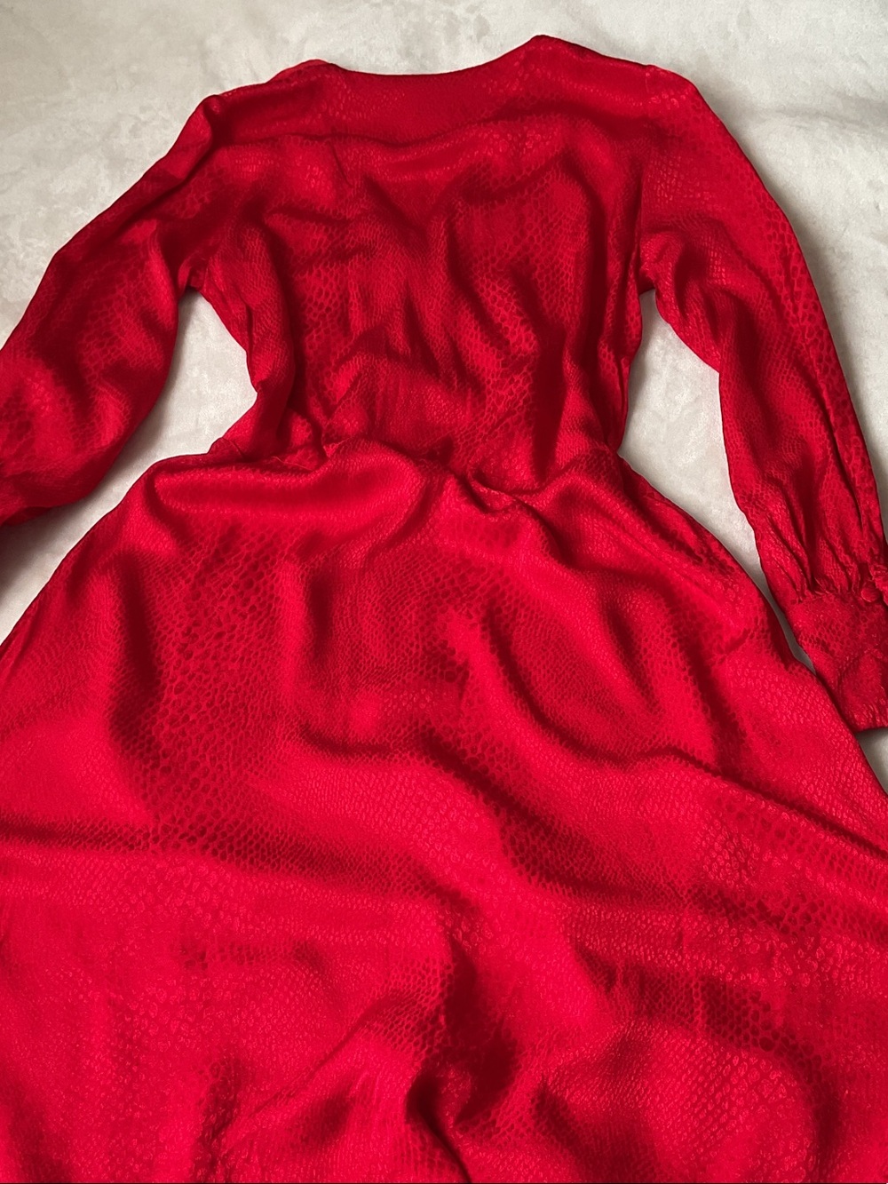 H&M Red Satin Wrap Robe - Picture 6 of 7